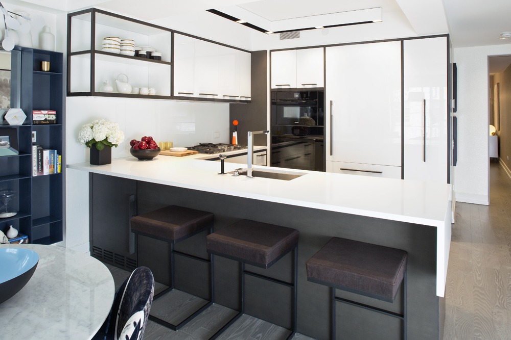 11Refined kitchen cabinetry, vanities & medicine cabinets for a luxury building in West Soho.