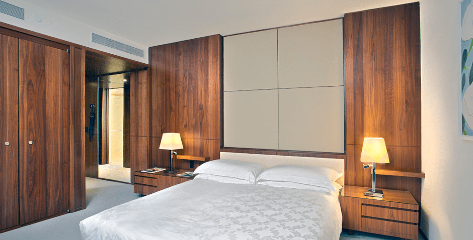 wood and leather panels